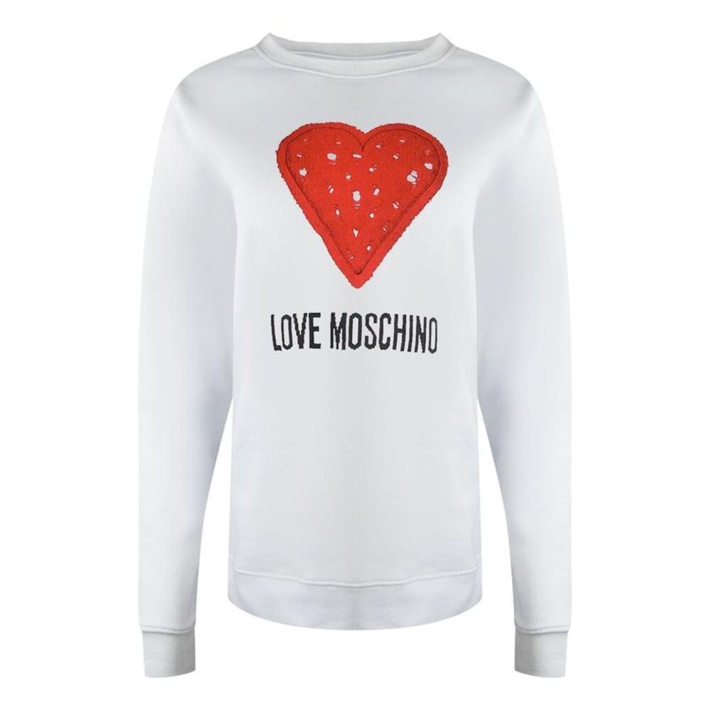 Love Moschino Womens/Ladies Heart Logo Sweatshirt / White